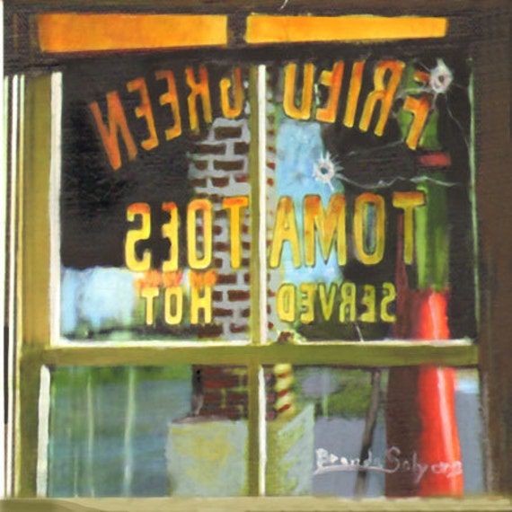 Inside Out, Giclee Print on Fine Art Paper Canvas or Wood Fried Green Tomato's Series of 5 by Brenda Salyers by Brenda Salyers