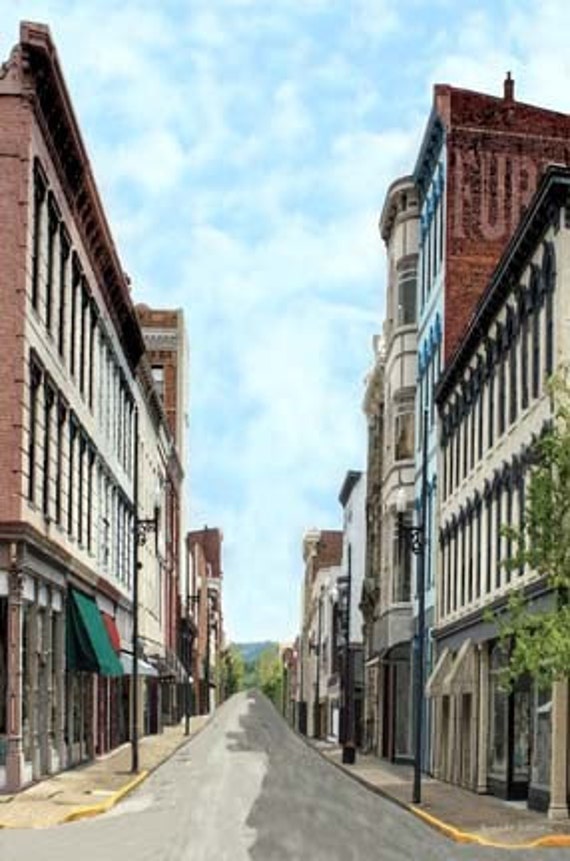 Maysville, Kentucky Giclee Print on Fine Art Paper Canvas or Wood by Brenda Salyers by Brenda Salyers