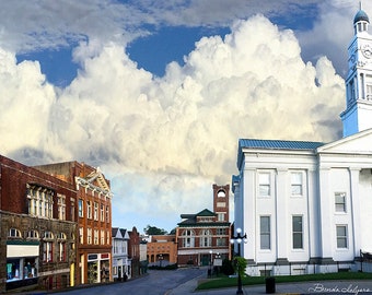 Clark County Courthouse Winchester Kentucky Old Dome Impressão giclée de belas artes em papel, tela ou madeira por Brenda Salyers por Brenda Salyers