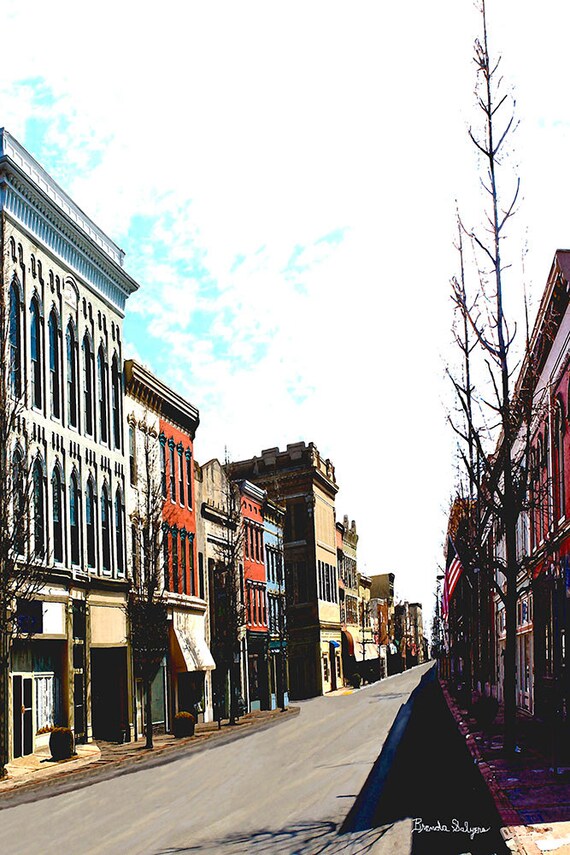Danville Kentucky Giclee Print on Fine Art Paper Canvas or Wood by Brenda Salyers by Brenda Salyers