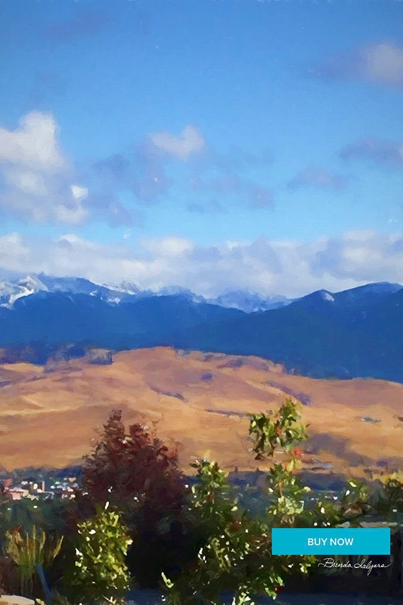 Mountains Fine Art Print on Paper Canvas or Wood by Brenda Salyers by Brenda Salyers