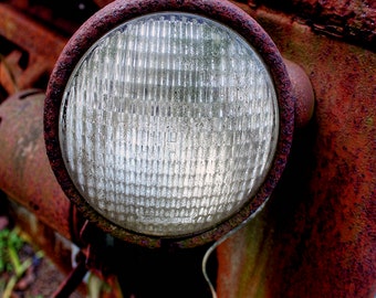 Eye of the Tractor Ford Tractor Morehead, Fine Art Giclee Print on Paper Canvas or Wood by Brenda Salyers by Brenda Salyers