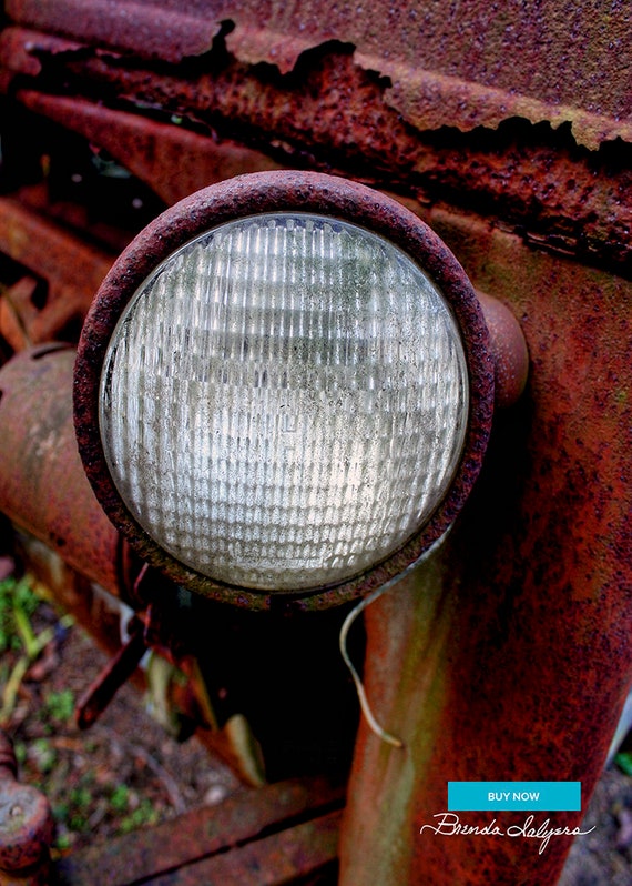 Eye of the Tractor Ford Tractor Morehead, Fine Art Giclee Print on Paper Canvas or Wood by Brenda Salyers by Brenda Salyers