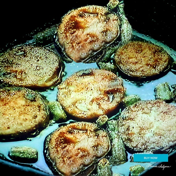 Fried Green Tomatoes Kentucky style Fine Art Print on Paper Canvas Wood by Brenda Salyers by Brenda Salyers