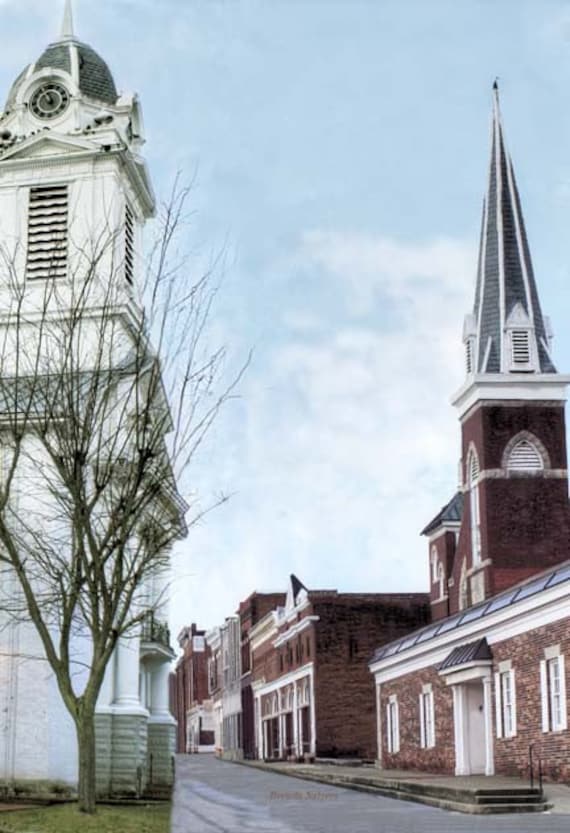 Owingsville, Giclee Print on Fine Art Paper Canvas or Wood by Brenda Salyers by Brenda Salyers