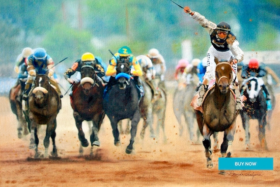 Mine That Bird Kentucky Derby Winner Giclee Print on Fine Art Paper Canvas or Wood