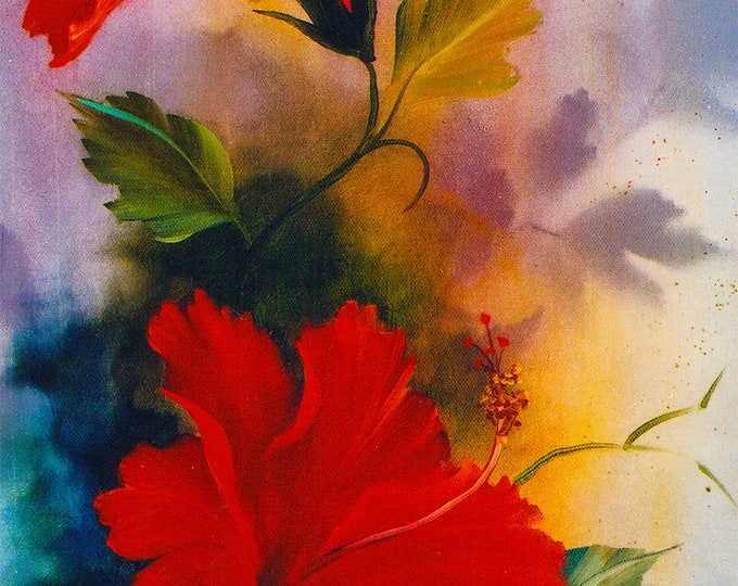 Hibiscus Giclee print on Archival Fine Art Paper or Canvas