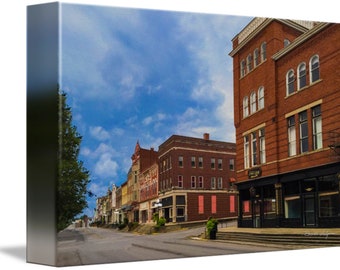 Lexington Ave and Main Street Winchester Kentucky Fine Art Giclee Prints on Canvas Paper or Wood by Brenda Salyers by Brenda Salyers