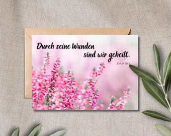 Get Well Soon Cards 10-Pack - Premium Greeting Cards for Recovery Matte, Bible Verse, Tissue Paper, Envelope, Encouraging Gift