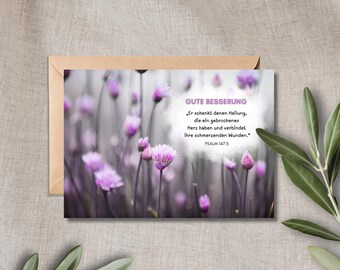 Get Well Soon Cards 10-Pack - Premium Greeting Cards for Recovery Matte, Bible Verse, Tissue Paper, Envelope, Encouraging Gift
