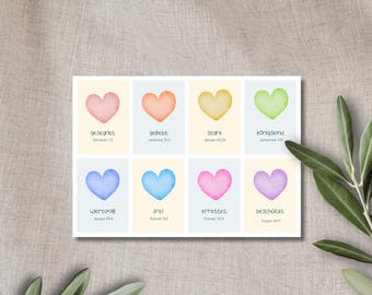Postcards, pack of 10, A6 size - Identity, Christian with Bible verse, King's child, encouragement