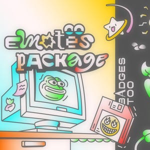 Kolorowe odznaki emotikonów do transmisji na żywo i serwera Discord Twitch YouTube Kick Streamers Essential (prosty, przejrzysty styl, społeczność transmisji)