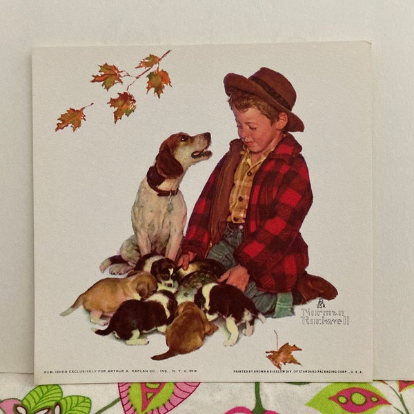 Miniature Physical Print-Vintage Norman Rockwell-Pride of Parenthood-Arthur Kapalan-Published by Brown & Bigelow