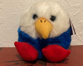 Cute Vintage Puffkins Plush-Patriot the Eagle