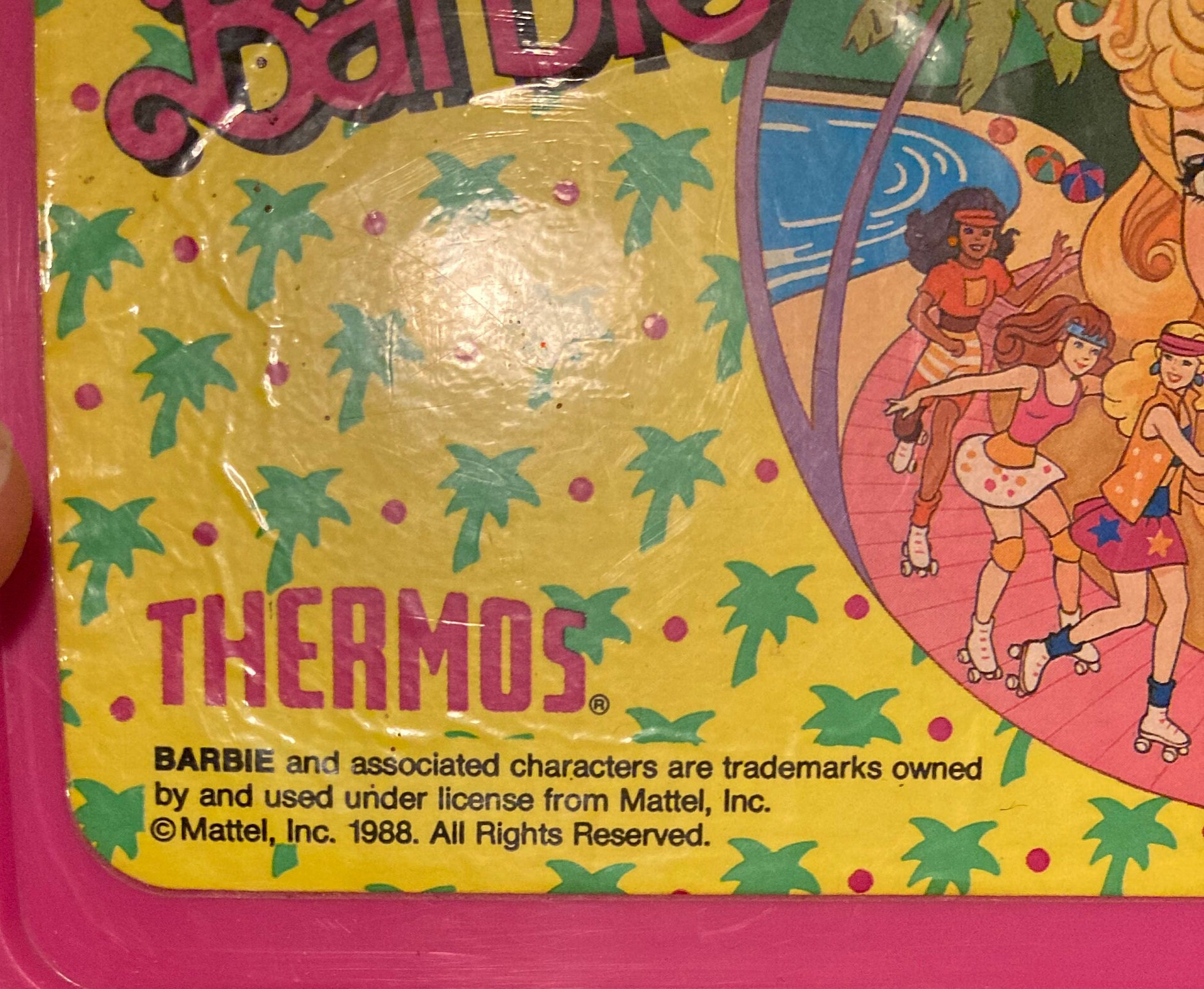 Barbie Mattel Inc. 1988 Thermos Soft Lunch Box - Depop