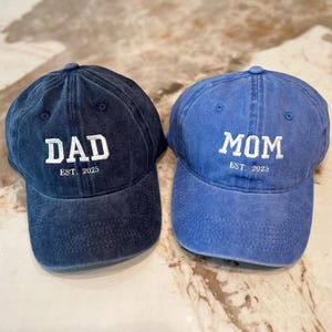 Custom Embroidered Hat, Personalized Unisex Cotton Baseball Cap, Unique Gift for New Dad, Mother&#39;s Day Gift