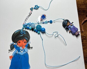 Indigo  junk journal charm/bookmark