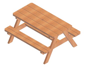 Child-Size Picnic Table Parts List and DIY Build Plans