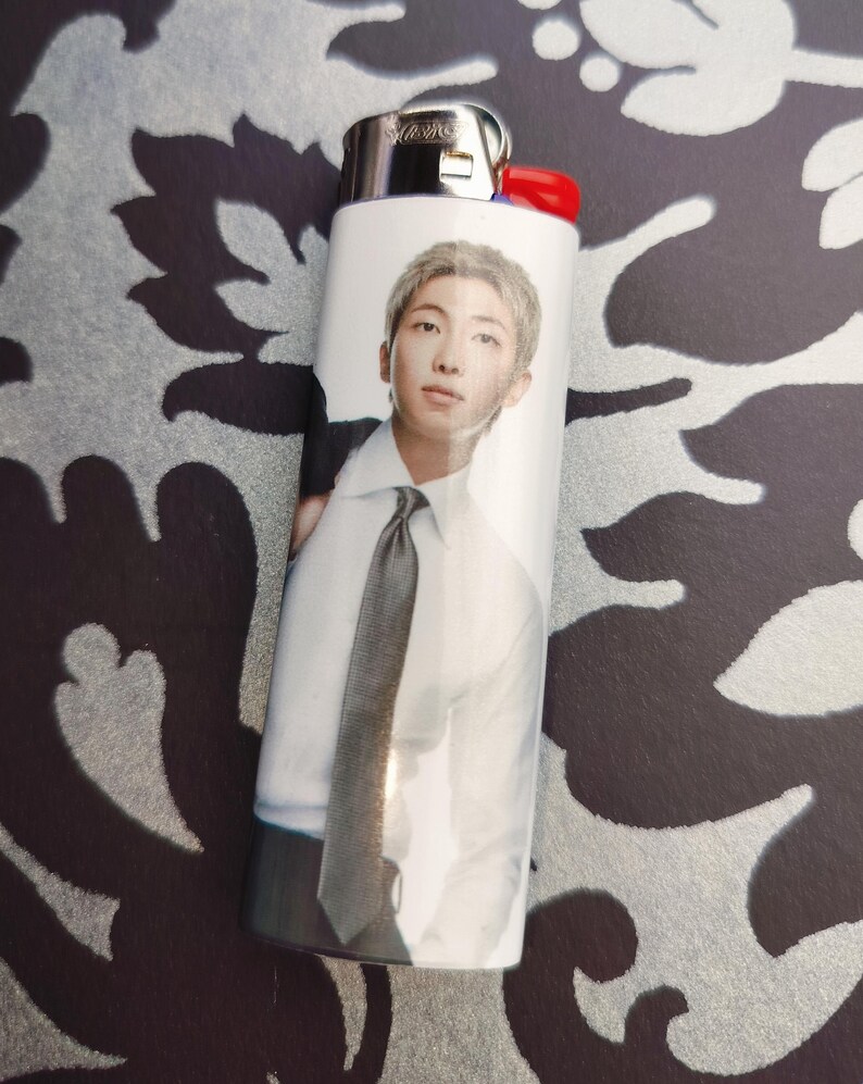 Custom Kpop BTS Inspired Bic Lighter, Laminated | Fan Made Collectible Gift RM
