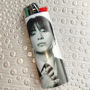 Custom Kpop BTS Inspired Bic Lighter, Laminated | Fan Made Collectible Gift Jung Kook