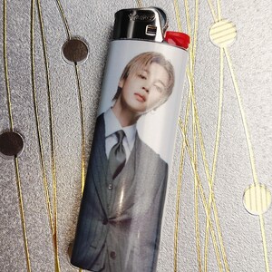 Custom Kpop BTS Inspired Bic Lighter, Laminated | Fan Made Collectible Gift Jimin