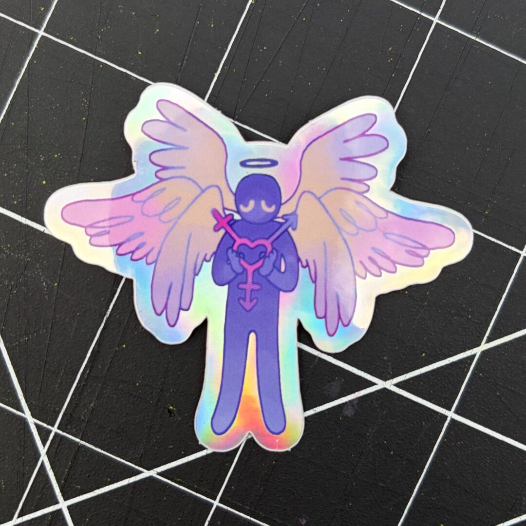 Angel Reece Sticker Trans Angel Sticker | Holographic Vinyl - Etsy