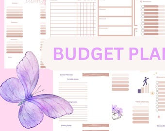 Budgetplaner Vorlage, Finanzplaner, PDF, Haushaltsbuch, Budget Binder, Format A5 und A4