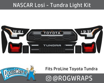NASCAR Losi 1/12 - PROLINE - Replacement Lights Grill Decal Sticker Kit - Toyota Tundra