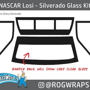 PROLINE Chevy Silverado Glass Grill Decal Sticker Kit for NASCAR 1/12 LOSI rc car wrap Chevrolet truck nastruck