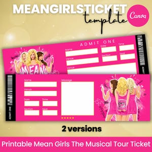 Mean Girls Broadway Überraschungskarte, Mean Girls the Musical Sammlerstück Theaterkarte, Musical Sammlerkarte, Faux-Event