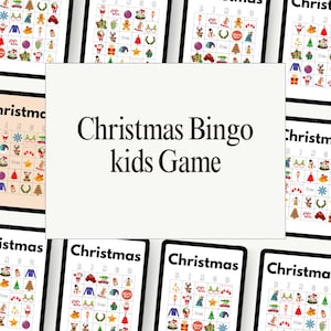 Christmas Bingo Game Printable | Holiday Party Games for Kids & Adults | Classroom Activity | Family Christmas Party Instant Download