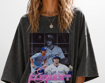 Ernie Clement Acid Wash Tee - American League Champions Y2k Vintage