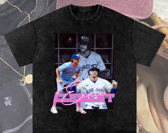 Ernie Clement Acid Wash Tee - American League Champions Y2k Vintage