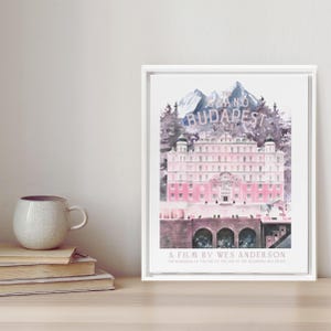 Grand Budapest Hotel Art Print – Wes Anderson Movie Poster – Minimalist Film Wall Decor – Gift for Movie Lovers