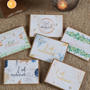Eid cards, Pack of 6 Eid Cards, Eid Mubarak, Eid gifts. Eid greeting cards, Islamic cards, Eid decoration, Eid Mubarak Cards, Eid Cards Pack
