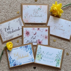 Eid cards, Pack of 6 Eid Cards, Eid Mubarak, Eid gifts. Eid greeting cards, Islamic cards, Eid decoration, Eid Mubarak Cards, Eid Cards Pack