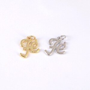 Simple Letters FE Charms,18K Gold Letters Fe Pendant for DIY Jewelry Making Supply