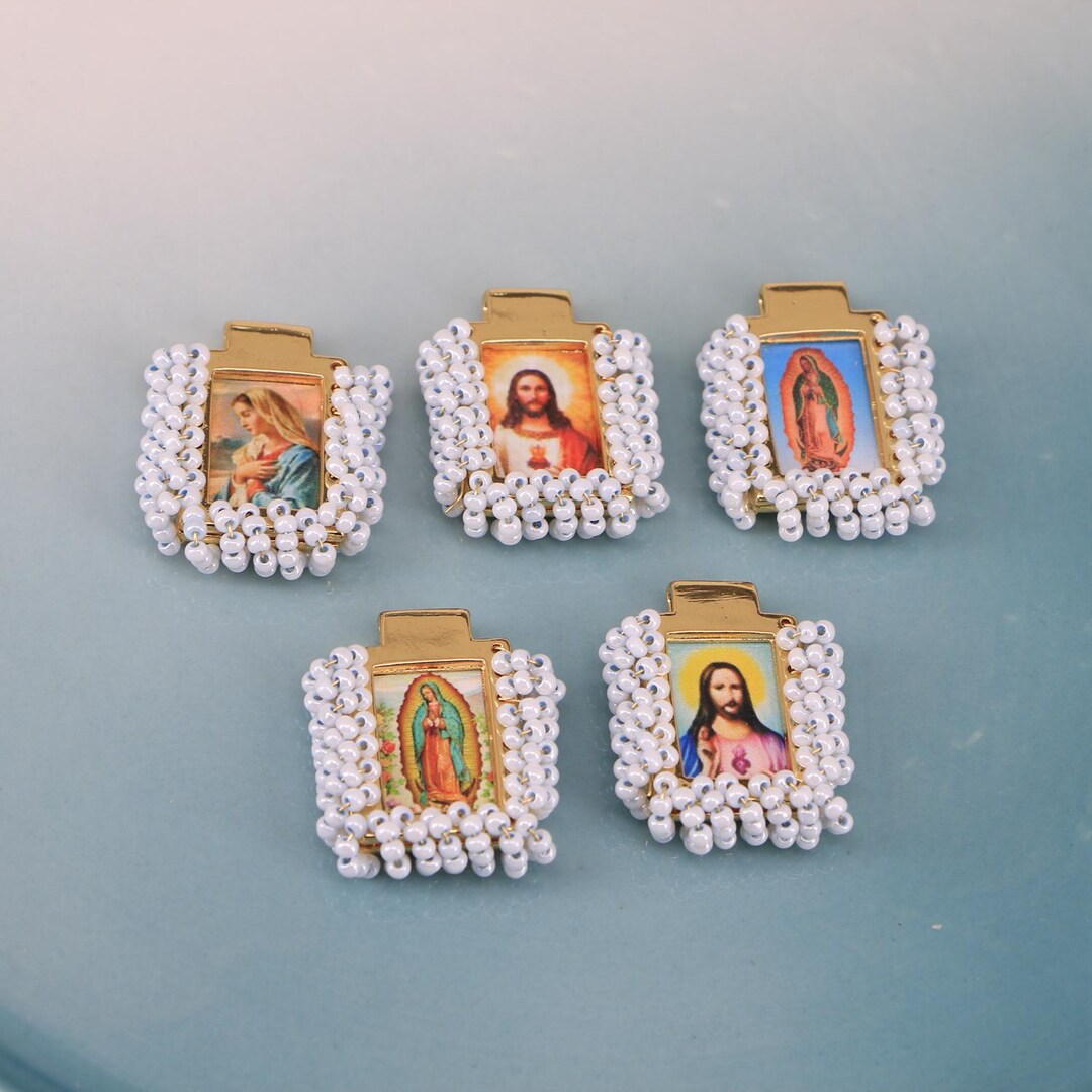 Light Blue Square Jesus Maria Charm,jesus Charm, Maria Charm,religious ...