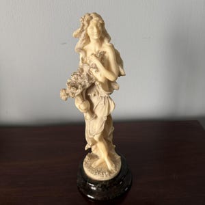 Giuseppe Armani Figurine Lady With Flowers - Etsy