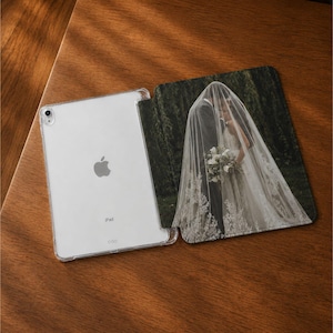 Personalized Wedding Photo iPad Case, Custom Tablet Cover, Anniversary Gift