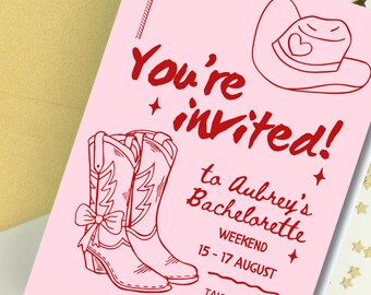Western Bachelorette Party Invitation: Cowgirl Theme (Digital Download)