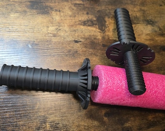 Pool Noodle Schwertgriffe (2er-Pack) - 3D-gedruckter Griff für Schaumstoffnudelschwerter