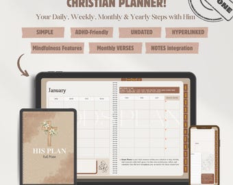 Christlicher Digitaler Planer, Faith Journal, Bibelarbeit, GoodNotes iPad (PDF-Download)