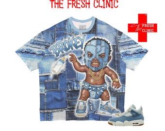 Jordan 4 Denim (Brokey Baby) - Oversized Boxy tee