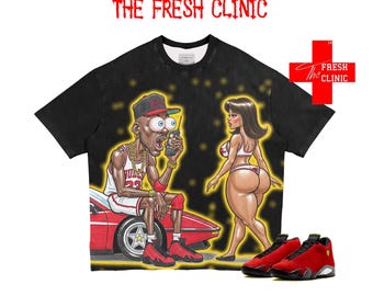 Jordan 14 Ferrari - Fast Life (Black) - tee