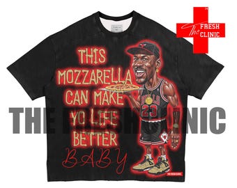 Jordan 4 Pizza (Mozzarella) - Oversized Boxy tee