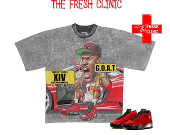 Jordan 14 Ferrari - Get Off My Line - Oversized Boxy tee
