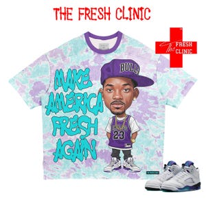 Jordan 5 Grape - Make America Fresh - oversized boxy-T-shirt