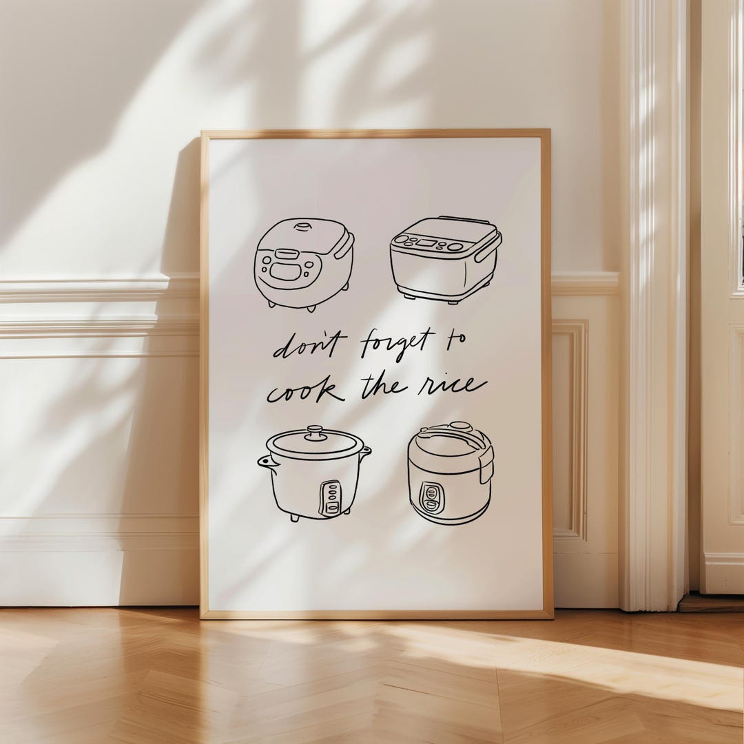 Rice Cooker Kitchen Art Print: Asian Foodie Decor (digital Download) - Etsy