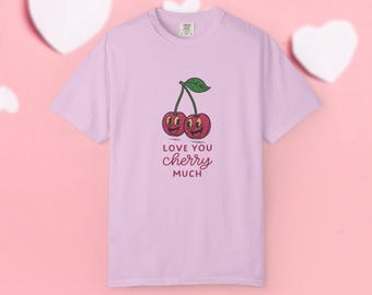 Love You Cherry Much Shirt - Vintage Cartoon Cherries Graphic, Valentines Day Tee, Couples Matching Anniversary & Birthday Gift